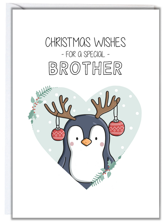 Penguin Brother Christmas Card