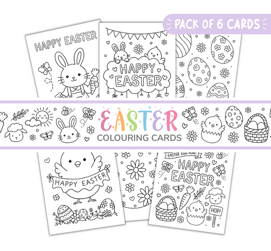 Easter Colouring In Cards