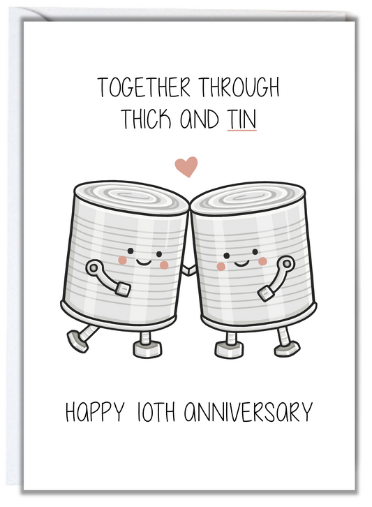 10th Anniversary Card (Tin)