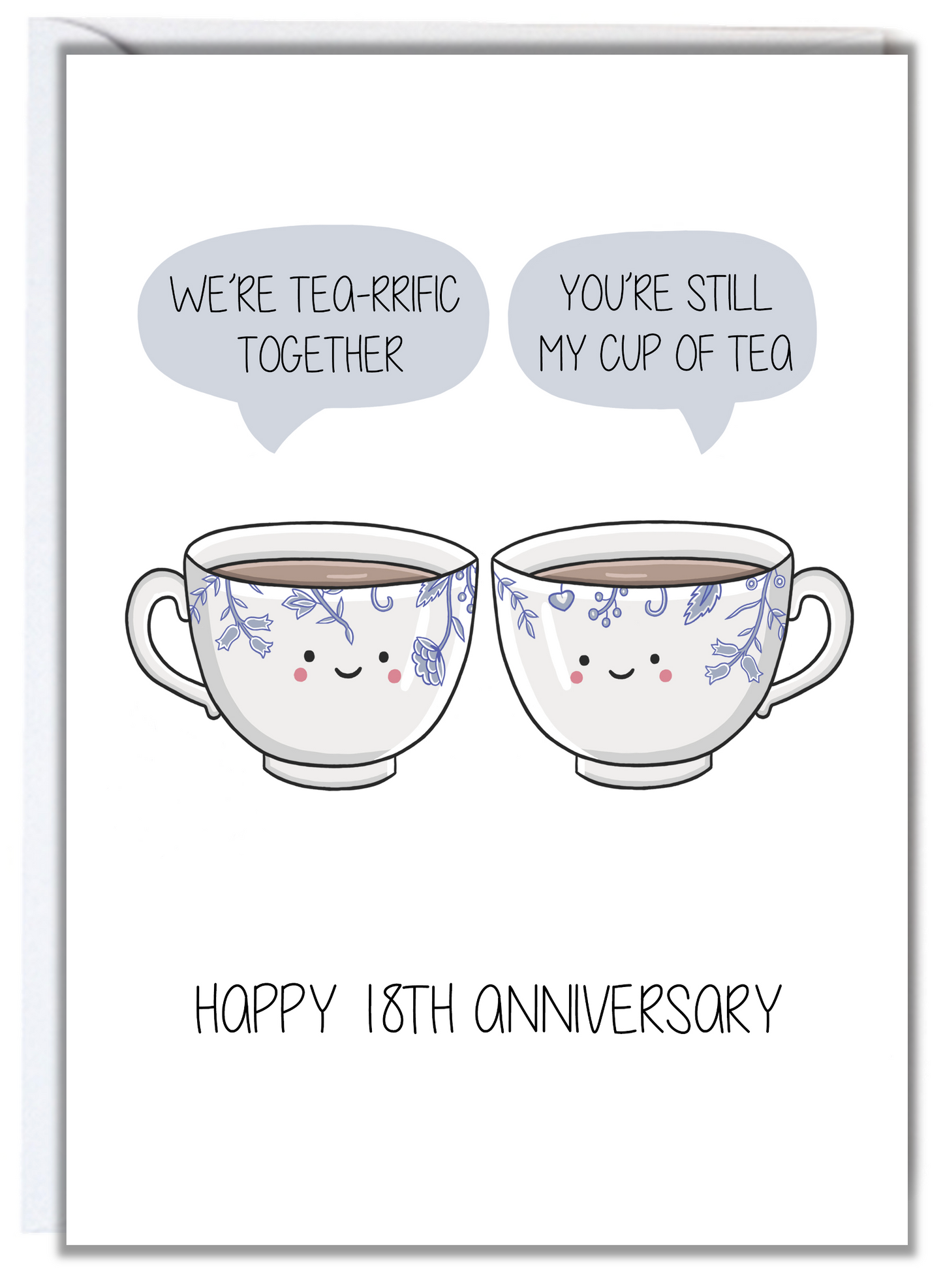 18th Anniversary Card (Porcelain)