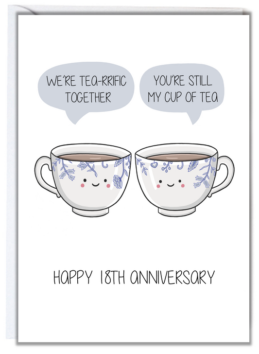 18th Anniversary Card (Porcelain)