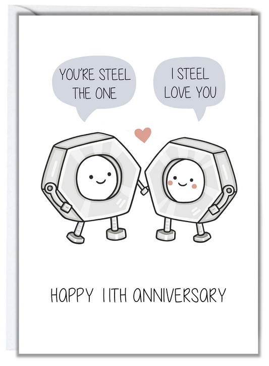 11th Anniversary Card (Steel)