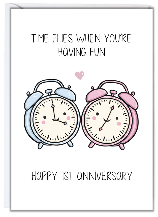 1st Anniversary Card (Clock)