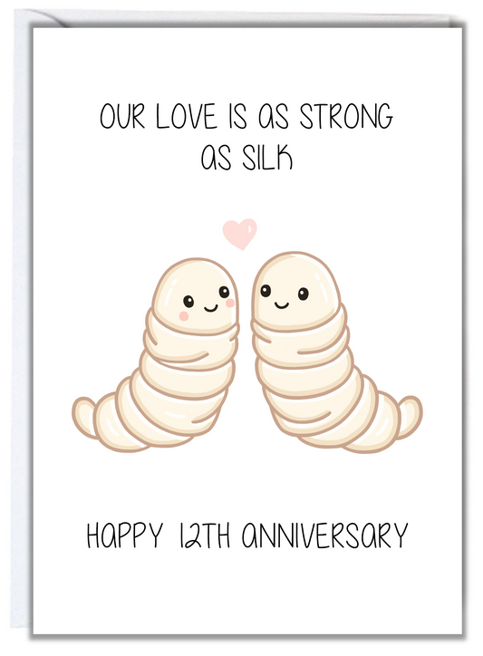 12th Anniversary Card (Silk)