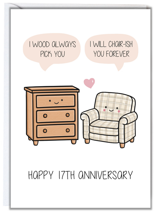 17th Anniversary Card (Furniture)