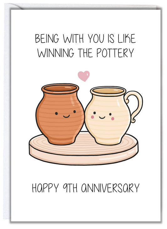 9th Anniversary Card (Pottery)