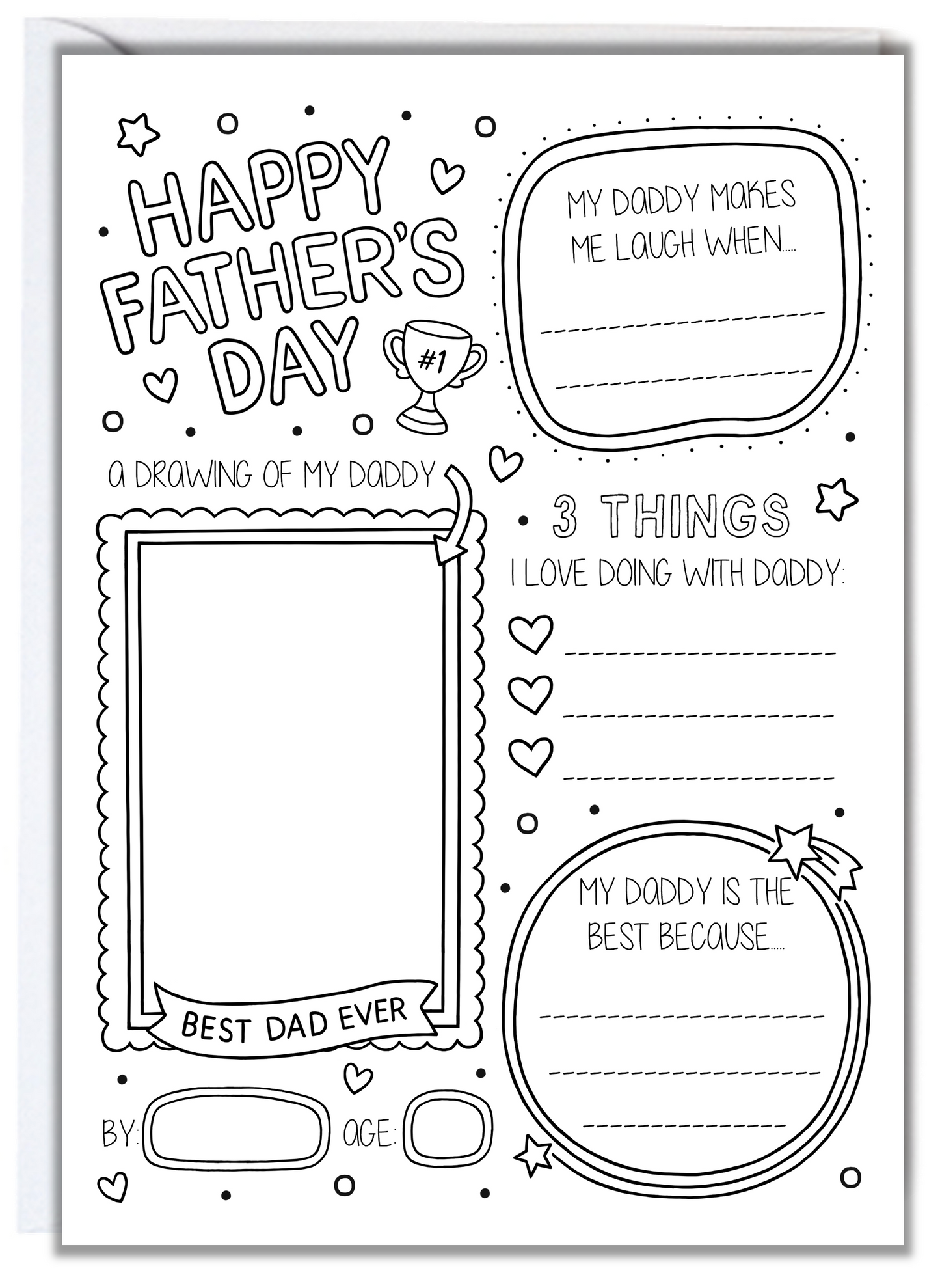 Father's Day Fill In The Blanks Card